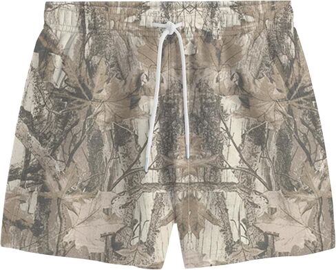 Ythomm Camo Athletic Shorts Men Maple Leaf Print Drawstring Elastic Waist Sweat Shorts Baggy Workout Gym Shorts with Pockets in Saudi Arabia