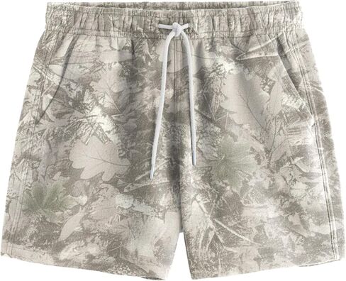 Ythomm Camo Athletic Shorts Men Maple Leaf Print Drawstring Elastic Waist Sweat Shorts Baggy Workout Gym Shorts with Pockets in Saudi Arabia