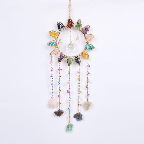 مصغّر حصوه اللون الهلال القمر بلورات الشمس الماسك حلم الماسكات الأحجار الكريمة suncatcher مع زخرفة القلب اليدوية زاك ديكور الحائط للبالغين الفتيات غرفة نوم الزفاف حديقة يبارك هدية in Saudi Arabia