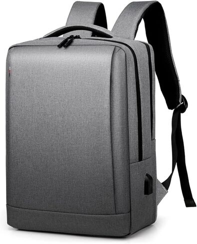 FANDARE Laptop Backpack Business Daypacks Travel Large Backpack with USB charging port Bag fits 15.6 Inch Laptop Bookbag for Men Waterproof Rucksack Light Grey A in Saudi Arabia