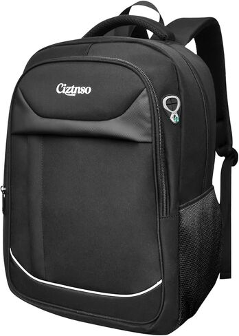 Travel Backpack, Anti Theft Durable Men Laptop Backpack with USB Port & organizer, Water Resistant Computer Bookbag,Carry on Luggage for Men Fits 15.6 Inch Tablet - Black in Saudi Arabia