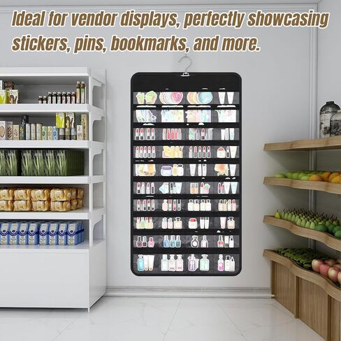 عبوتان من الملصقات المعلقة، مزدوجة الجوانب مع 80 جيبًا لكل منها للملصقات والشارات والحرف اليدوية - مثالية للبيع بالتجزئة والمدارس والمكتبات والمعارض وأحداث البائعين in Kuwait