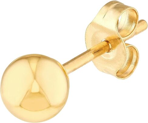 14K Gold Ball Stud Earrings for Women (4mm to 12mm) Yellow Gold Push-Back Closure in Saudi Arabia