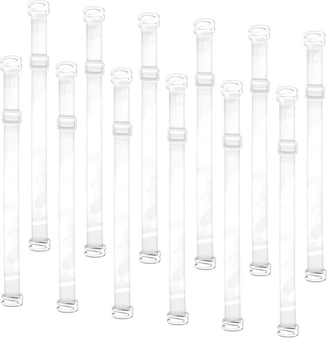 Larrel 6 Pairs Clear Bra Straps, Invisible Adjustable Bra Strap, Clear Non-Slip Shoulder Strap, Transparent Shoulder Straps for Women in Saudi Arabia