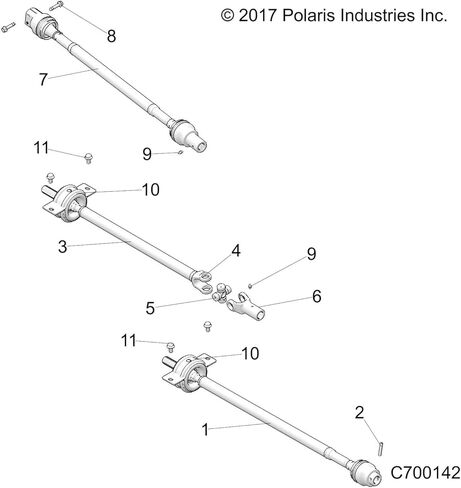 صدمة أمامية من Polaris Ranger، ظهر خلفي، يسار، قطعة OEM الأصلية 1334252، الكمية 1 in Kuwait