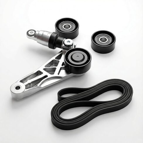 4627038AA-KIT with Belt Tensioner, Idler Pulleys Compatible with 2012-2018 Wrangler JK 3.6L Replaces# 4627038AA, in Saudi Arabia