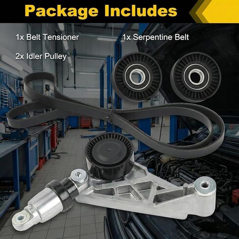 4627038AA-KIT with Belt Tensioner, Idler Pulleys Compatible with 2012-2018 Wrangler JK 3.6L Replaces# 4627038AA, in Saudi Arabia