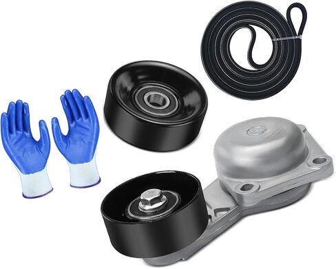 90K-38274E Serpentine Drive Belt Component Kit w/Tensioner & Idler Fit for Ford F-150, F-250 F-350 F-450 F-550 Super Duty, E-150 E250 E-350 Excursion 4.6L 5.4L 6.8L 2002-2010 in Saudi Arabia