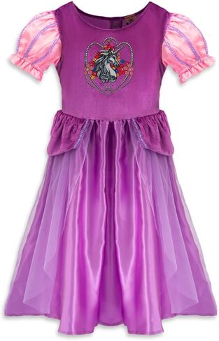 Liontouch - Unicorn Princess Dress for Girls - 3-6 Years, One Size | Magical Costume with Unicorn, Flowers & Sparkling Details | Soft & Comfortable Outfit for Royal Dress-Up & Fairytale Pretend Play in Saudi Arabia