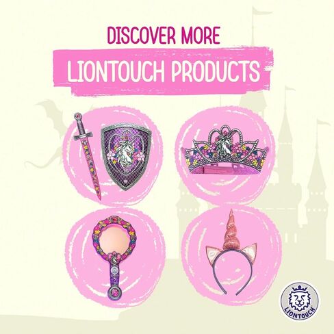 Liontouch - Unicorn Princess Dress for Girls - 3-6 Years, One Size | Magical Costume with Unicorn, Flowers & Sparkling Details | Soft & Comfortable Outfit for Royal Dress-Up & Fairytale Pretend Play in Saudi Arabia