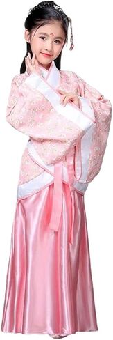 Girls Hanfu Dress Set Chinese Traditional Outfit Suit Floral Robe Han Dynasty Ancient Party Cosplay Costume in Saudi Arabia