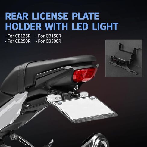 Motorcycle Tail Tidy Fender Eliminator Kit License Number Plate Holder for CB125R CB150R CB250R CB300R 2018 2019 2020 2021 2022 2023 2024 CB 125/150/250/300 R in Saudi Arabia