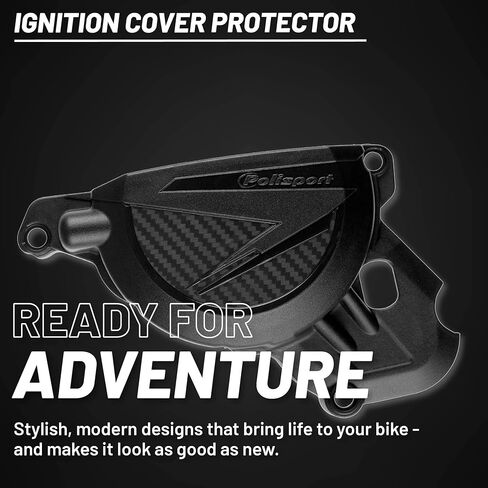 Polisport Motocross Motorcycles (MX) Ignition Covers Protector Kit for Beta RR 350/390/430/480 4T (2020-2024) Dirt Bikes - Impact-Resistant PA6 Polyamide, Easy OEM Installation - Black in Saudi Arabia