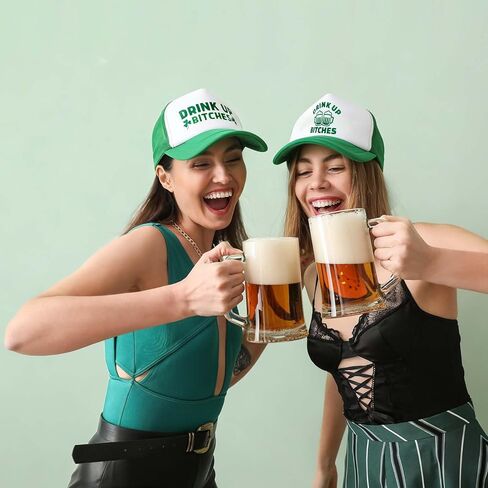 4 Pcs St. Patrick's Day Hats Bulk Shamrock Baseball Caps Irish Green Trucker Hat Breathable Mesh Tactical Cap Adjustable Green Cap for Men Women Saint Patrick's Day Accessories in Kuwait