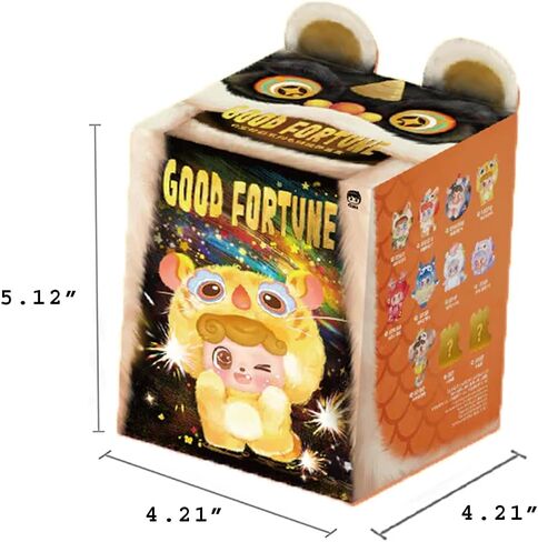 QKid Good Fortune Series صندوق أعمى 1 قطعة (1 من 11 نمطًا ممكنًا) ديكور سلسلة مفاتيح لطيف هدايا قطيفة قابلة للجمع in Saudi Arabia