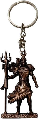 Divine-Interiors pack of 2 Lord Shiv double sided and Lord Hanuman Metal Keychains/Keyring For Men, Women, Car, Bikes & home (Copper) in Saudi Arabia