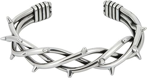 MIFYNN Gothic Thorn Wire Cuff Bracelet for Men Women Barbed Twist Wire Bangle Bracelet Retro Thorn Bracelet Punk Jewelry Gifts in Saudi Arabia