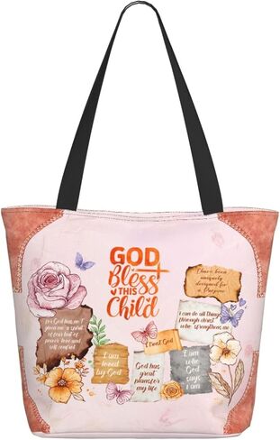 Tote Bag for Women, Large Reusable Grocery Bag with Zipper, Everyday Carry Tote for Work, Travel & Shopping in Saudi Arabia