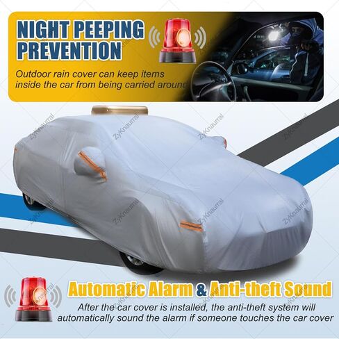 Smart Waterproof Car Cover - All-Weather, Wind & Snowproof, Full Coverage, Solar Charging & Remote Control, Automatic Retractable, Outdoor/Indoor Use Black-YL in Saudi Arabia