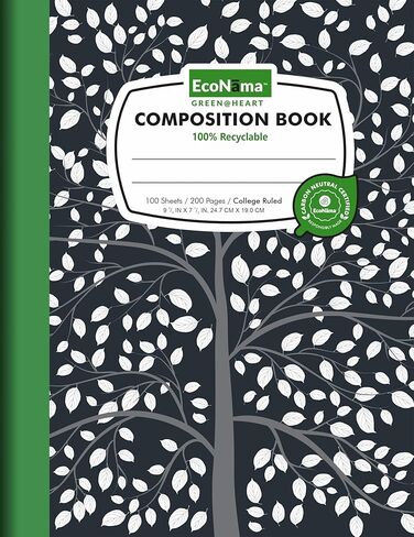مجموعة دفاتر ملاحظات مكونة من 5 دفاتر جامعية 200 صفحة (100 ورقة) مقاس 9.75 × 7.5 بوصة ورق رخام أسود محايد وقابل لإعادة التدوير ومستلزمات مدرسية ومكتبية صديقة للبيئة للطلاب والمهنيين in Kuwait