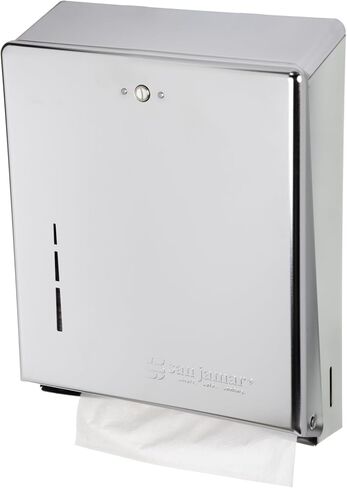 San Jamar T1900XC C-Fold/Multifold Commercial Towel Dispenser, 500 Multifold / 300 C-Fold Towel Capacity, Chrome in Kuwait