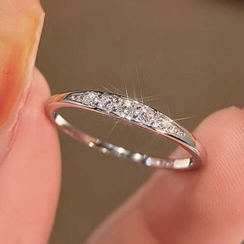 4-Stone Round Cubic Zirconia Women's Simple Stackable Ring in Saudi Arabia
