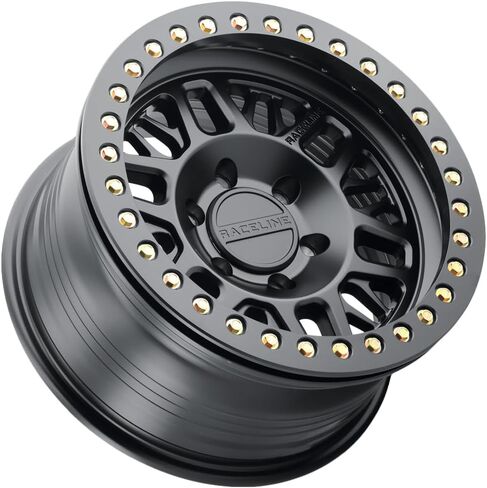 Raceline RT951B Ryno Beadlock 17x9 8x6.5 "-38 مللي متر حافة عجلة سوداء ساتان 17" بوصة RT951B-79080-38 in Saudi Arabia