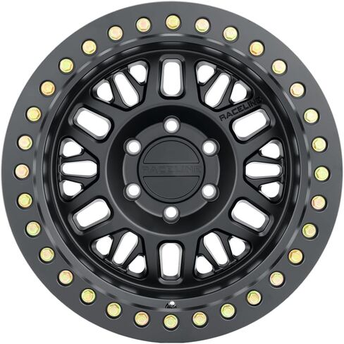 Raceline RT951B Ryno Beadlock 17x9 8x6.5 "-38 مللي متر حافة عجلة سوداء ساتان 17" بوصة RT951B-79080-38 in Saudi Arabia