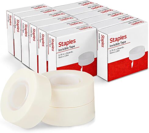 STAPLES 52477-P12 Invisible Tape 12 Pack (Each 36 Yards) in Kuwait