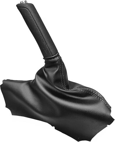 Compatible with Subaru BRZ Scion FR-S 2012 2013 2014 2015 2016 2017 Synthetic Leather Automatic/Manual Parking Brake Boot Cover in Black (Made in USA) (Red Stitching) in Saudi Arabia