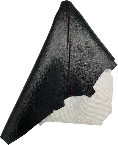 Compatible with Subaru BRZ Scion FR-S 2012 2013 2014 2015 2016 2017 Synthetic Leather Automatic/Manual Parking Brake Boot Cover in Black (Made in USA) (Red Stitching) in Saudi Arabia