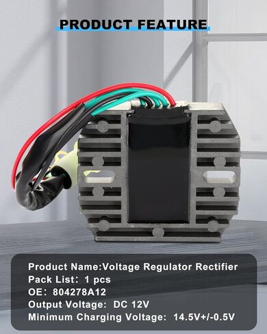 ECCPP Voltage Regulator Rectifier Fit forMarine Outboard 2000-2005 75HP 4-Stroke Engine 2000-2005 90HP 4-Stroke Engine 804278A12 Rectifier Regulator in Saudi Arabia