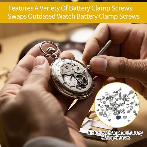 100 PCS Watch Battery Clamp Screws Watch Repair Screws Watches Battery Replacement Kit for Watches Repair Replace in Saudi Arabia