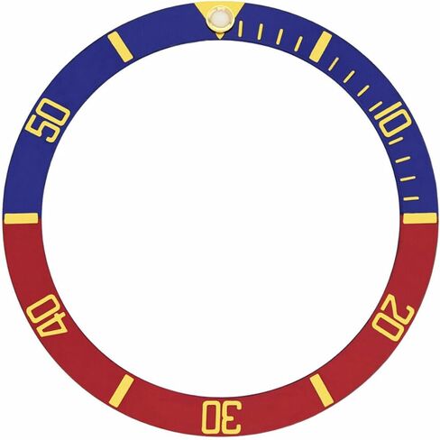 Ewatchparts استبدال الحافة إدراج الخط الأزرق / الأحمر Pespsi الذهب متوافق مع ساعة 36.50 مم × 30.40 مم in Saudi Arabia