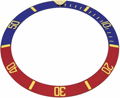 Ewatchparts استبدال الحافة إدراج الخط الأزرق / الأحمر Pespsi الذهب متوافق مع ساعة 36.50 مم × 30.40 مم in Saudi Arabia