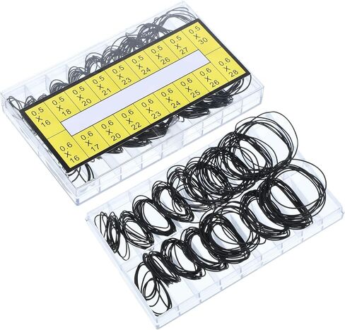 180 PCS O Ring Watch Gasket Waterproof Rubber Seal Cassette Tape Machine Recorder Rubber Belt 9 Types CD DVD Common Repair Rebuild Belt Watches Back Cover Sealing for Watch Repair in Saudi Arabia