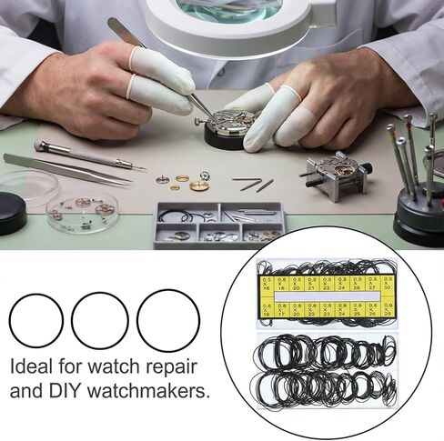 180 PCS O Ring Watch Gasket Waterproof Rubber Seal Cassette Tape Machine Recorder Rubber Belt 9 Types CD DVD Common Repair Rebuild Belt Watches Back Cover Sealing for Watch Repair in Saudi Arabia