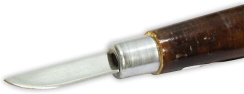 سكين مقعد صانع الساعات مقاس 6.25 بوصة (15.9 سم) | شفرة فولاذية مقاس 1.75 بوصة (4.4 سم) | حافة مشطوفة | مقبض من الخشب الصلب وطوق فولاذي in Kuwait