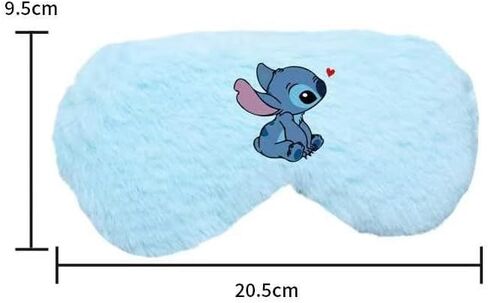 Cute Stitch Eye Masks for Sleep, Cartoon Plush Blindfold, Soft Funny Travel Eye Cover (Pink) in Saudi Arabia