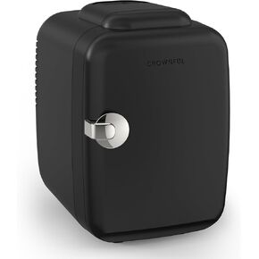 CROWNFUL Mini Fridge, 4 Liter/6 Can Portable Cooler and Warmer Personal Refrigerator for Skin Care, Cosmetics, Beverage, Food,Great for Bedroom, Office, Car, Dorm, ETL Listed (White) in Kuwait