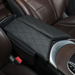 Center Console Cover for Mercedes-Benz C-Class 2015-2021 & GLC 2016-2022 (300 350 400 AMG 43/63), Leather Armrest Pad with Storage Pockets in Kuwait