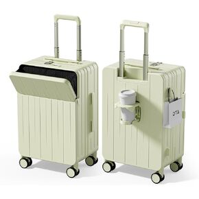 Top Opening PC Hard Shell Suitcase, 20-inch International Carry On Luggage with Front Pocket, TSA Lock, 360 Spinner Wheels, Lightweight - Ideal for Business (Pink, Carry-On 20-Inch) in Saudi Arabia