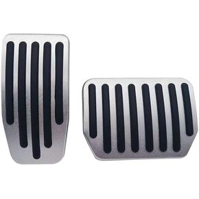 ملحقات أغطية دواسات الألومنيوم الأوتوماتيكية، مجموعة وسادات دواسات القدم غير قابلة للانزلاق، أغطية دواسات الفرامل المتوافقة مع Tesla 2016-2025 Model 3 Model Y، فضي in Kuwait