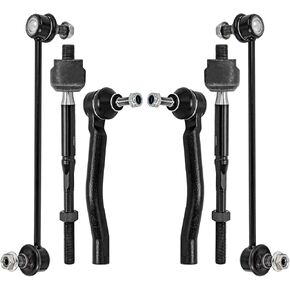 محور ديترويت - أطراف قضيب الربط الأمامي الداخلي والخارجي + وصلات نهاية شريط Sway بديلة لنيسان سنترا NV200 شيفروليه سيتي إكسبريس - مجموعة 6 قطع in Kuwait