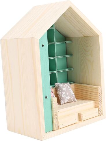 PerGar Anxiety Bookshelf, Anxiety Mini Bookshelf Ornament, Mini Bookshelf Ornament Miniature Bookshelf Decor, Miniature Scene Book Library for Book Lovers Home Room Office Decor in Saudi Arabia