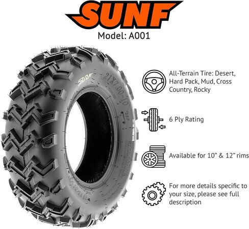 SunF 24x8-12 24x8x12 Mud Sand ATV UTV Muddy Sandy Tire 6 PR A001 - SET of 4 in Saudi Arabia