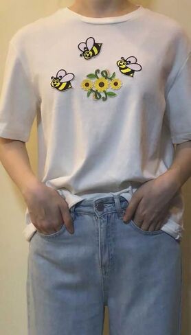Cute Mini Bumble Bees Buzz Embroidered Iron On Patches in Saudi Arabia