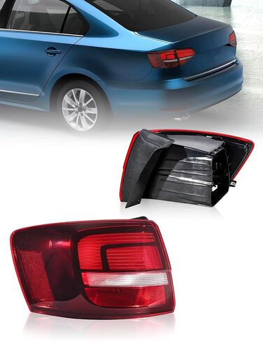 Left Driver Side Rear Tail Light for 2015 2016 2017 2018 VW Volkswagen Jetta, Taillights Brake Lamp, with LED Turn Signal, W/O Bulb, 5C6945095G in Saudi Arabia