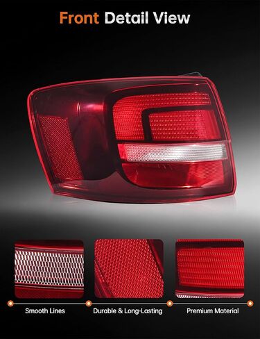 Left Driver Side Rear Tail Light for 2015 2016 2017 2018 VW Volkswagen Jetta, Taillights Brake Lamp, with LED Turn Signal, W/O Bulb, 5C6945095G in Saudi Arabia