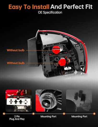 Left Driver Side Rear Tail Light for 2015 2016 2017 2018 VW Volkswagen Jetta, Taillights Brake Lamp, with LED Turn Signal, W/O Bulb, 5C6945095G in Saudi Arabia